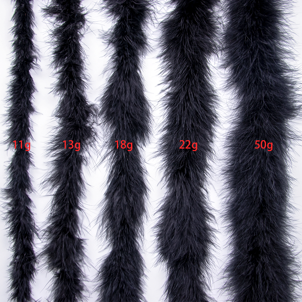 Feather Trim Marabou - 2 Meters Black Fluffy Marabou Feathers