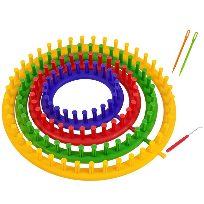 Pom Pom Maker Tool - Round Knitting Loom For Hats Scarves