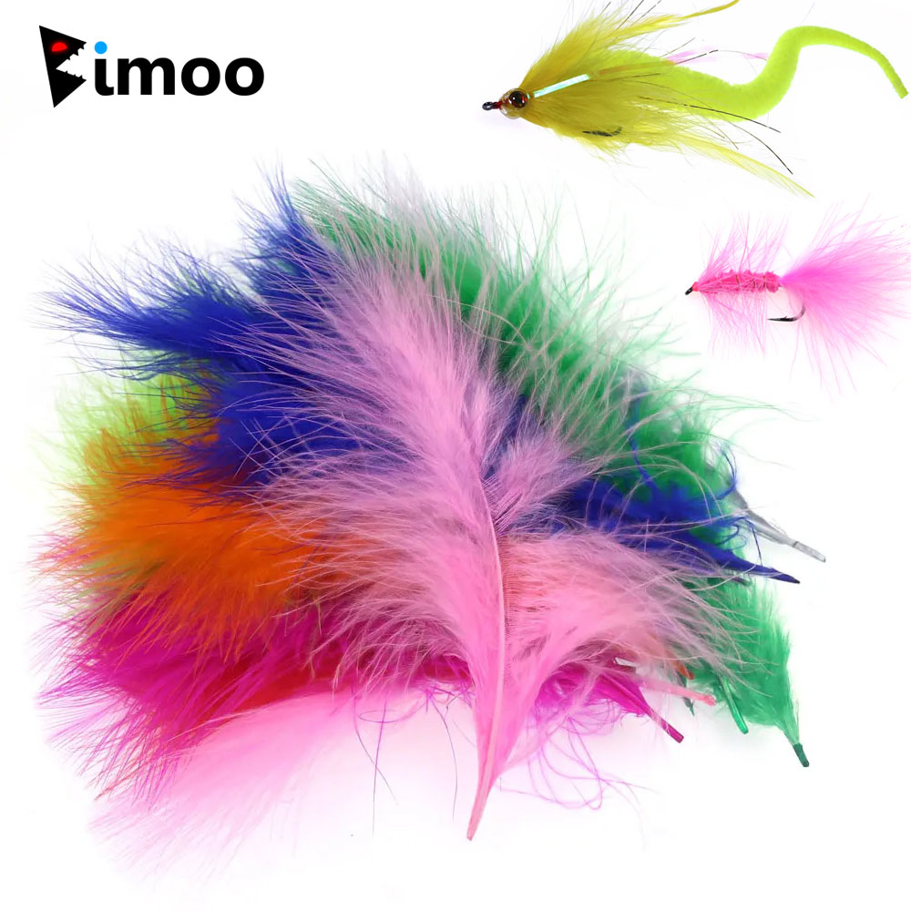 Feather Trim Marabou - Bimoo 50pcs/Pack Colored Long Marabou Feather