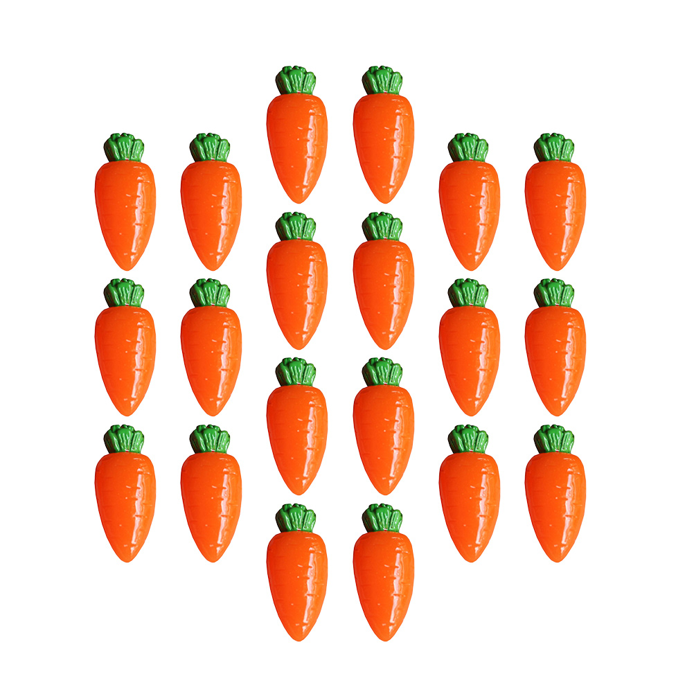 Embellishments For Scrapbooking - 20 Pcs Simulated Carrot Accessories Toppers