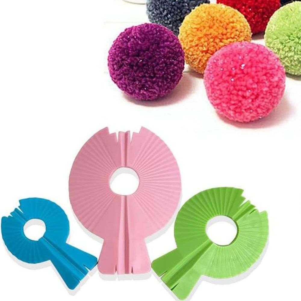Pom Pom Maker Tool - 3PCS Durable Plastic Pompom Maker Different