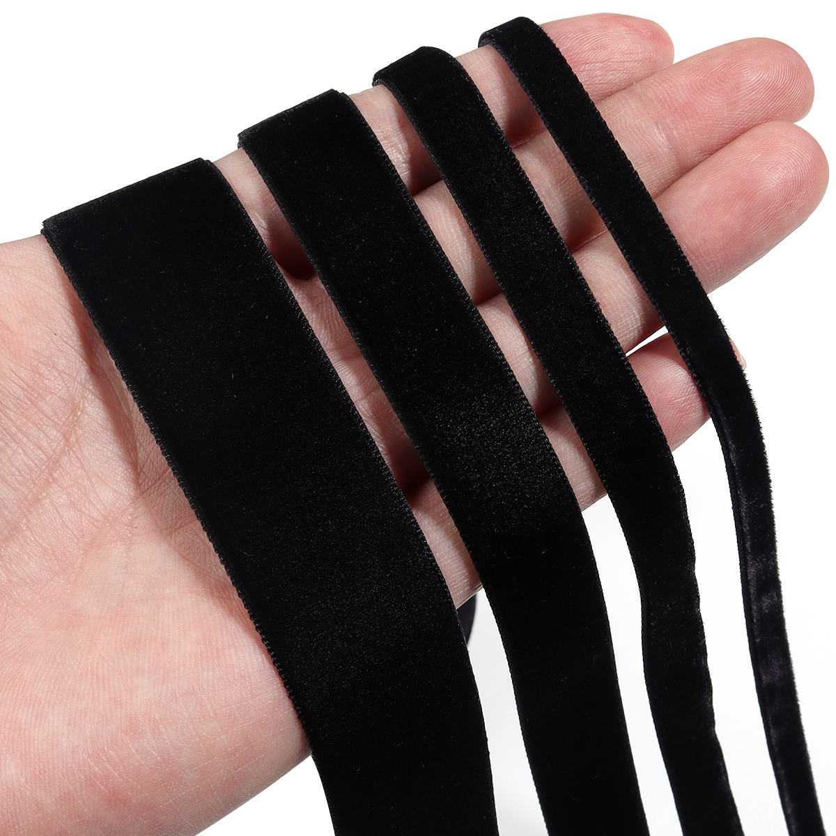 Velvet Ribbon Roll - 5-10Yards Black Velvet Ribbon Roll Single-Sided