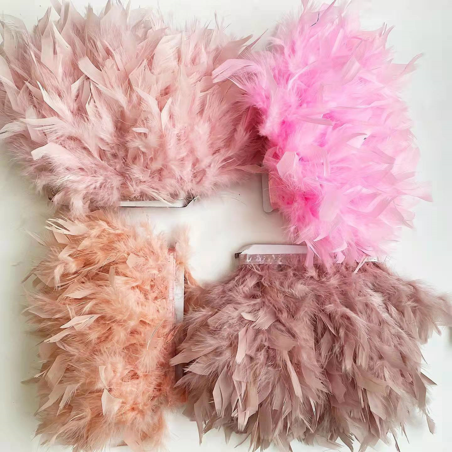 Feather Trim Marabou - 2Meters Natural Turkey Feathers Trims Fringe