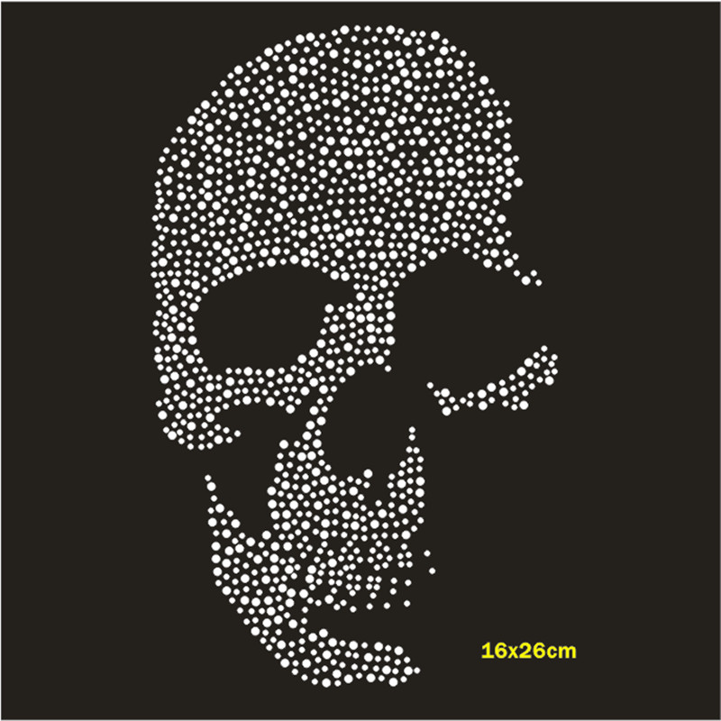 Skull Hotfix Strass Motif Cust - Hotfix Rhinestone Sheet avis et prix