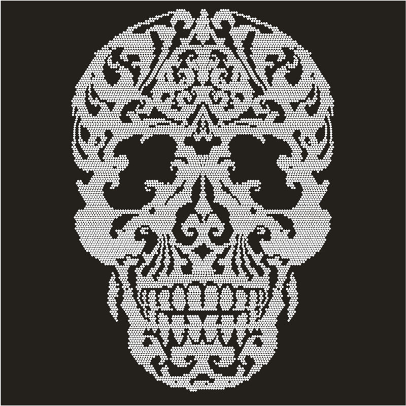 Skull Hotfix Strass Motif Cust - Hotfix Rhinestone Sheet avis et prix