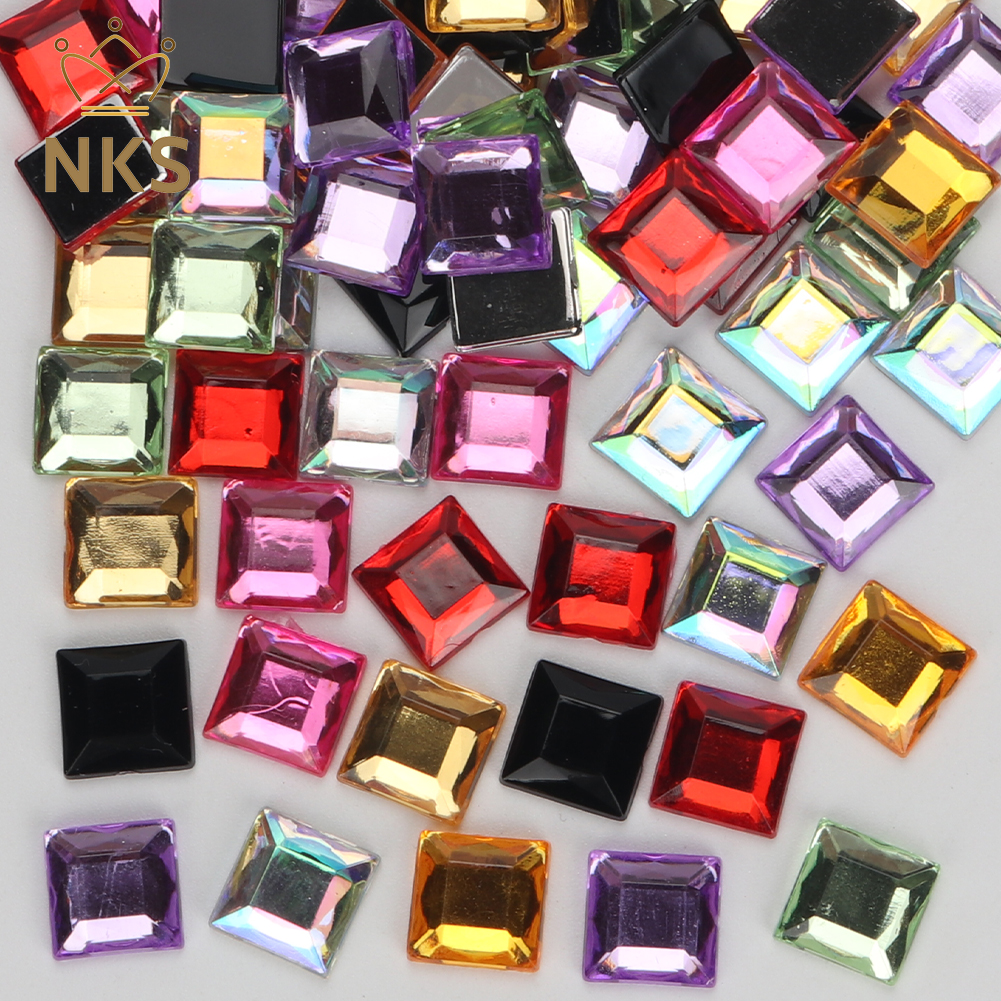 NKS 10mm 12mm Faceted Square C - Hotfix Rhinestone Sheet avis et prix