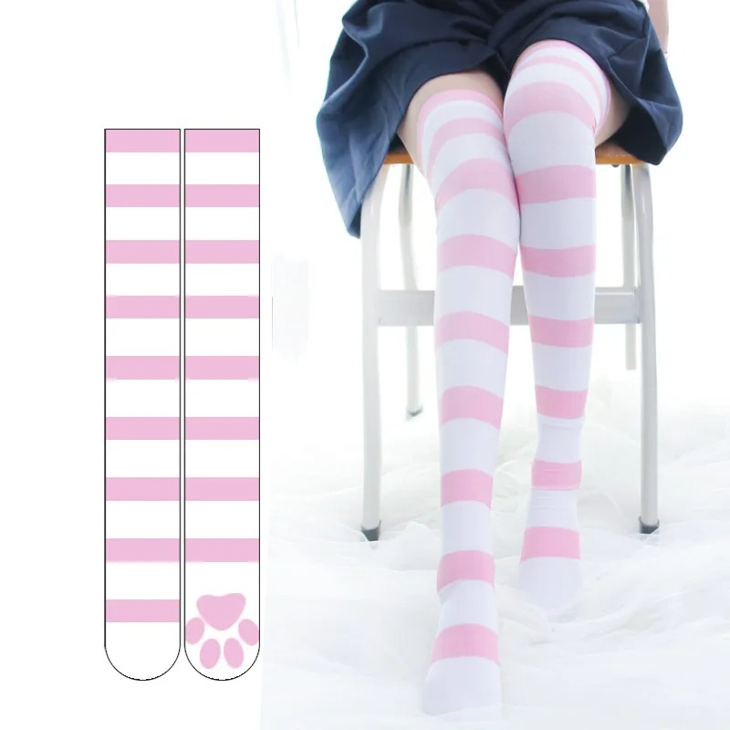 Lolita Over Knee Socks Pink St - Velvet Ribbon Roll avis et prix