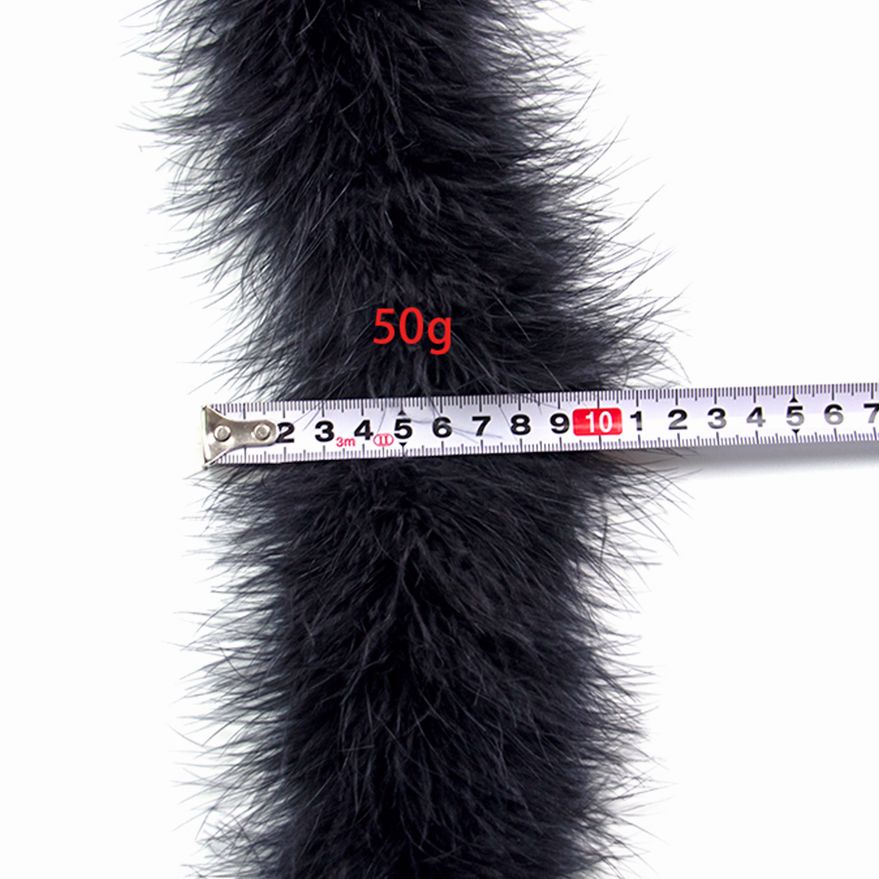 2 Meters Black Fluffy Marabou  - Feather Trim Marabou avis et prix