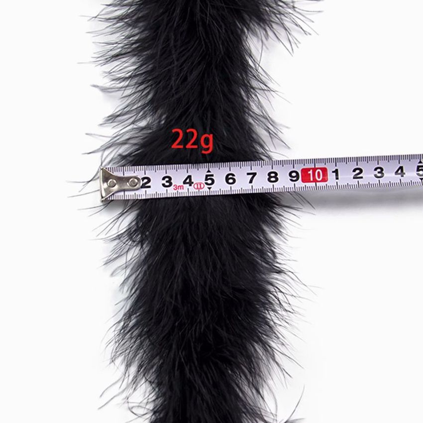 2 Meters Black Fluffy Marabou  - Feather Trim Marabou avis et prix