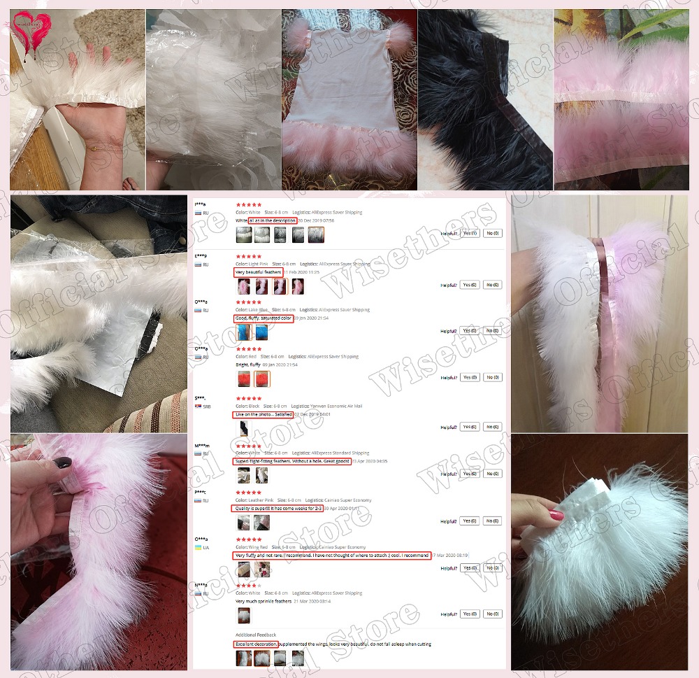 1 Meter Fancy Soft Fluffy Dyed - Feather Trim Marabou avis et prix