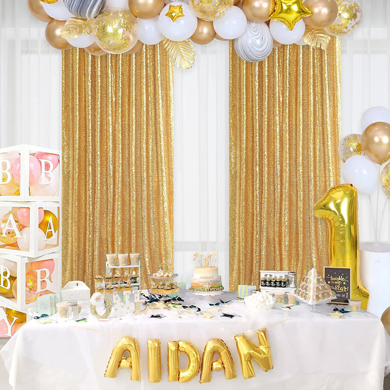 Gold/Silvery Sequin Backdrop C - Sequin Fabric Panel avis et prix