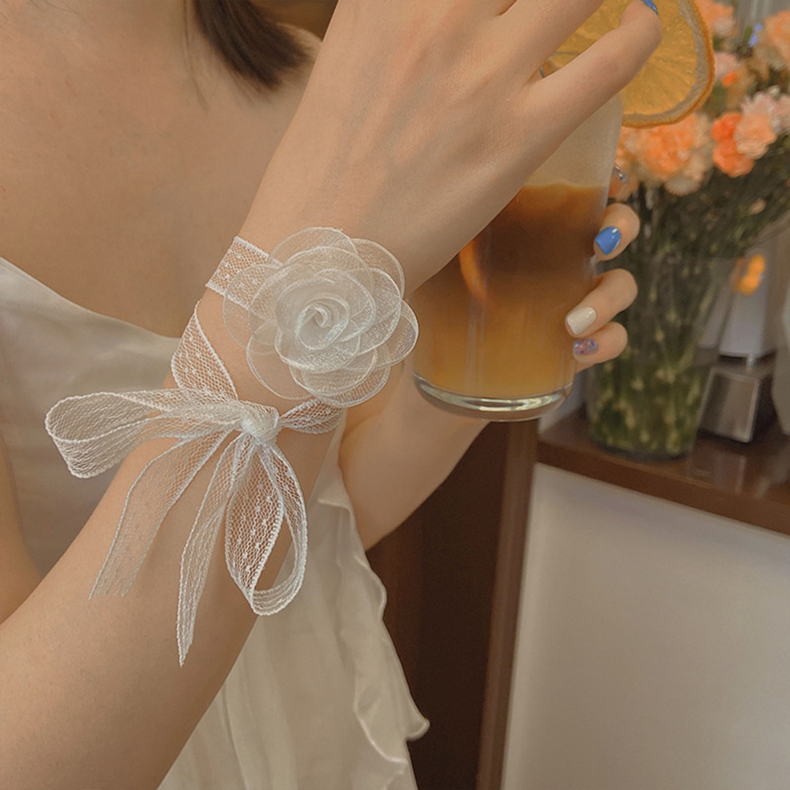Lace Ribbon Tie Headband With  - Lace Ribbon Trim avis et prix