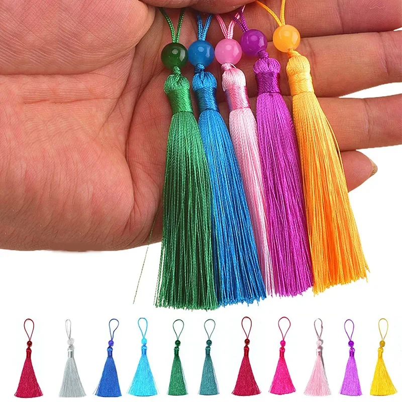 10/5Pcs Polyester Silk Tassel  - Beaded Trim Fringe avis et prix