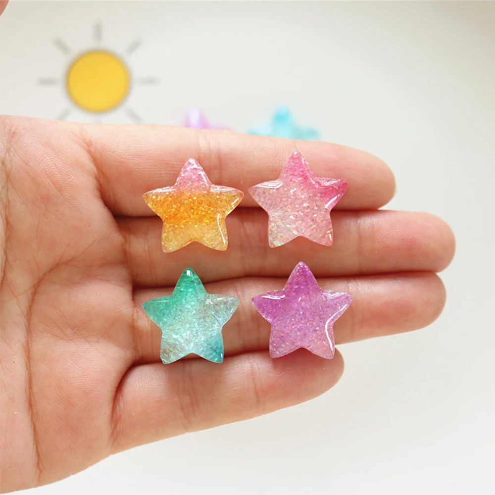 10PCS Gradient Star Series Res - Christmas Craft Embellishment avis et prix