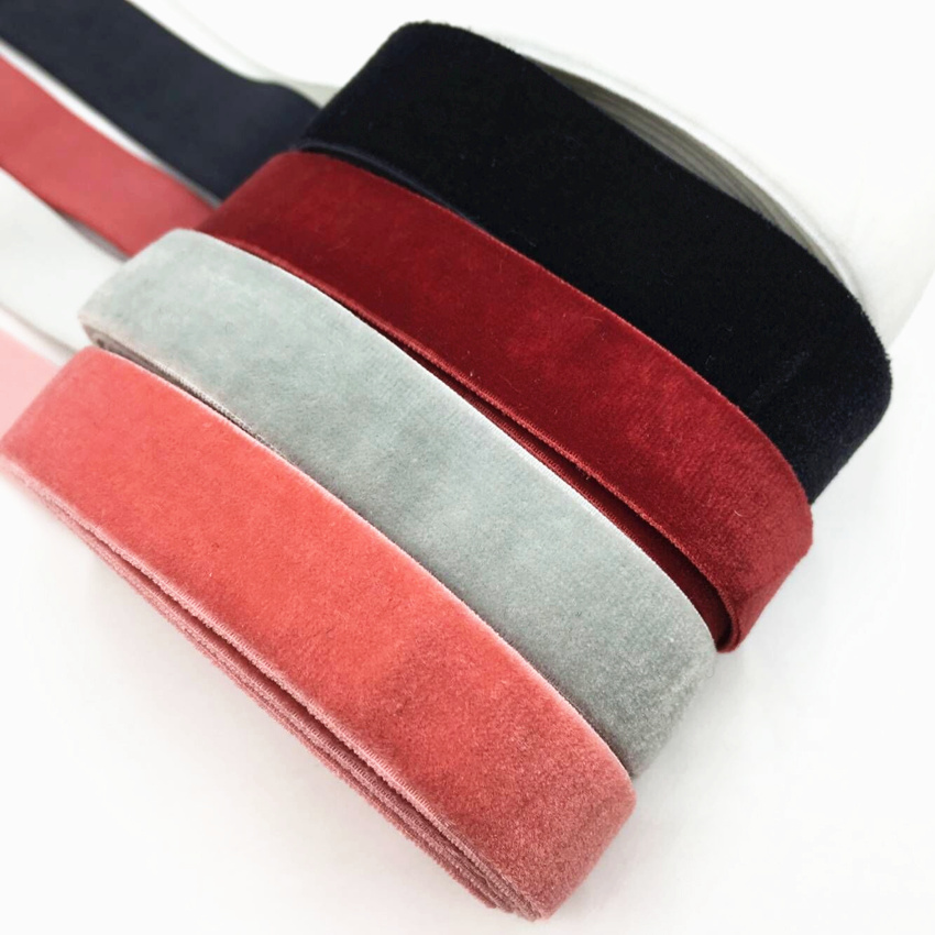 15mm 5Yards Velvet Elastic Ban - Velvet Ribbon Roll avis et prix