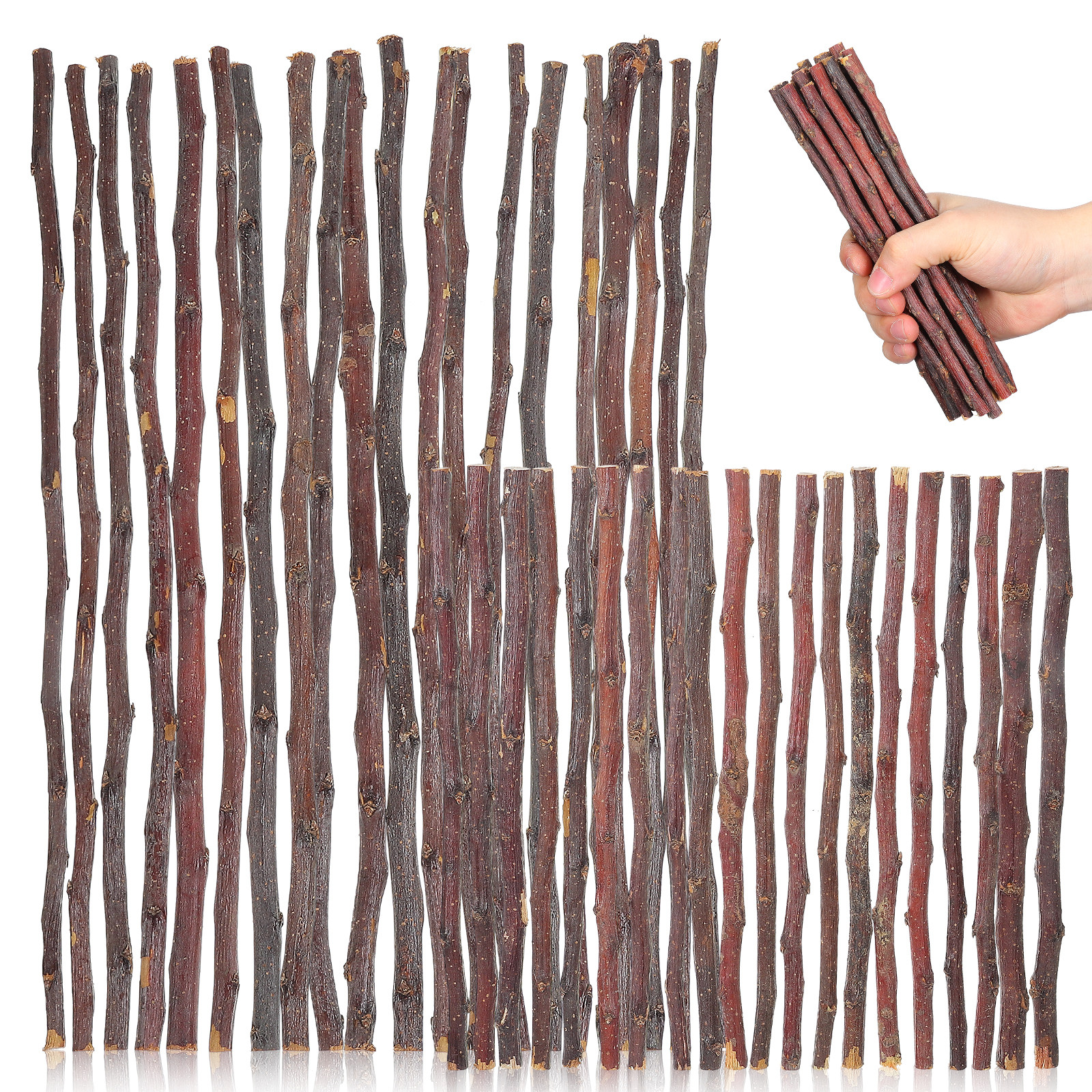 40Pcs DIY Wooden Sticks Natura - Embellishment Crafts avis et prix