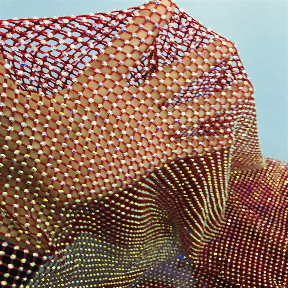 Chunky Glitter Blue Yellow Gla - Crystal Mesh Fabric avis et prix