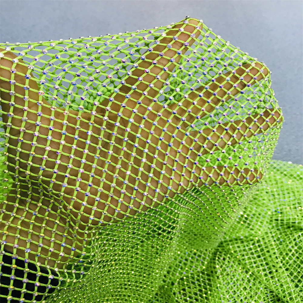 Chunky Glitter Blue Yellow Gla - Crystal Mesh Fabric avis et prix