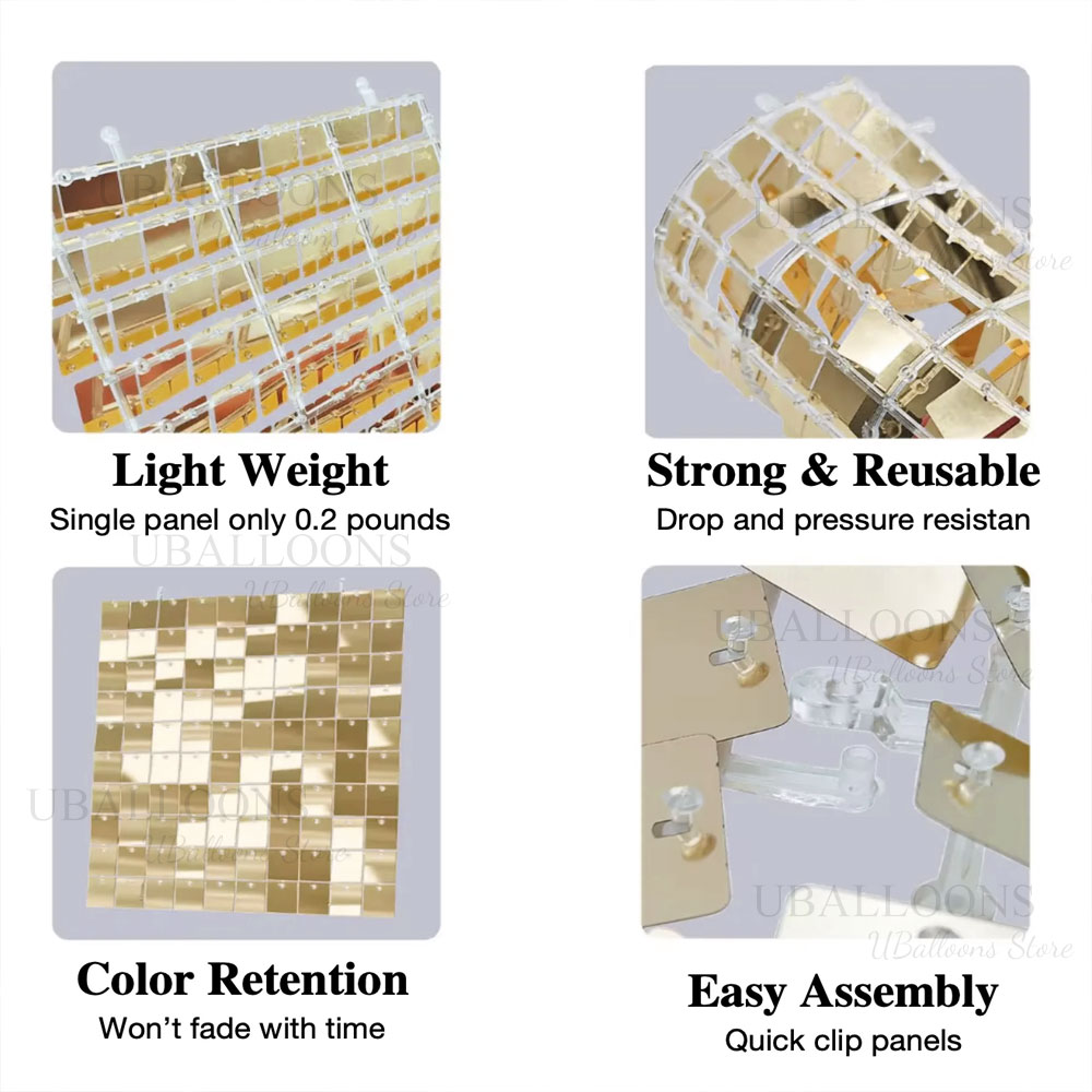 Matte Champagne Gold Backdrop  - Sequin Fabric Panel avis et prix