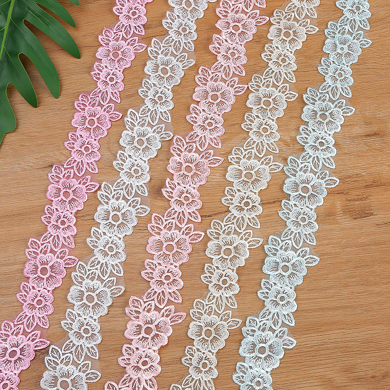 5CM Width Embroidered Organza  - Lace Ribbon Trim avis et prix