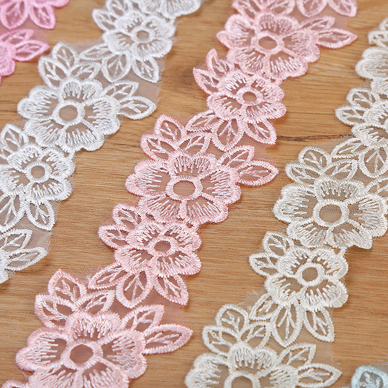 5CM Width Embroidered Organza  - Lace Ribbon Trim avis et prix