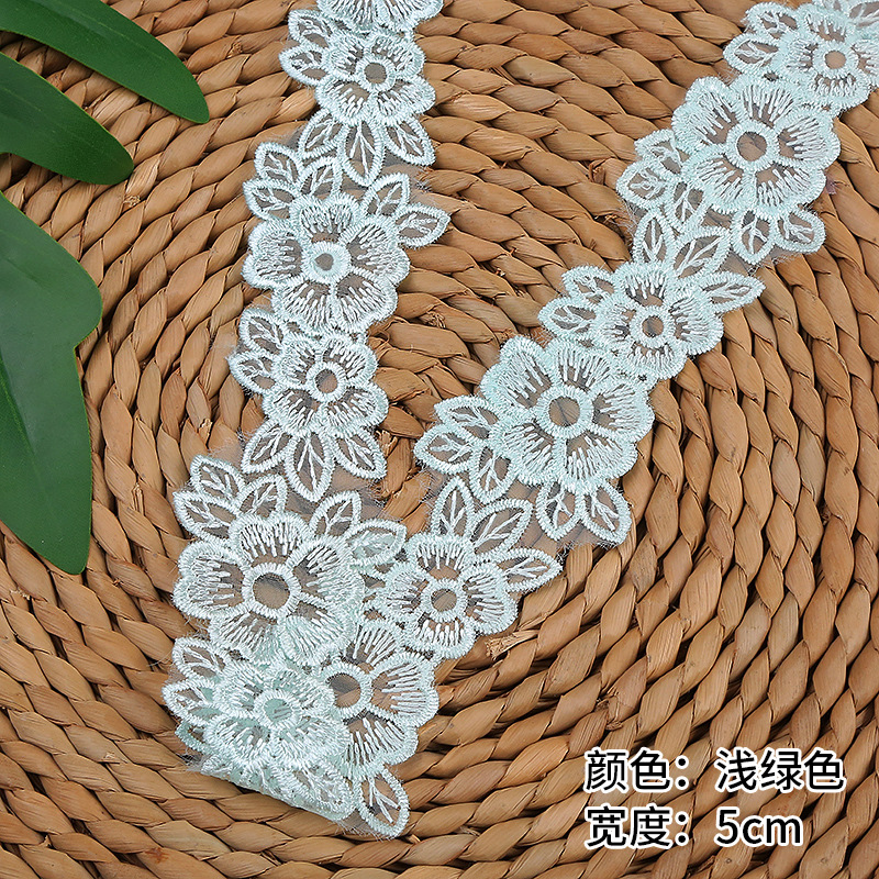 5CM Width Embroidered Organza  - Lace Ribbon Trim avis et prix