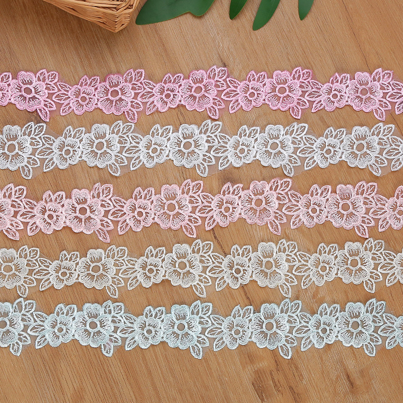 5CM Width Embroidered Organza  - Lace Ribbon Trim avis et prix
