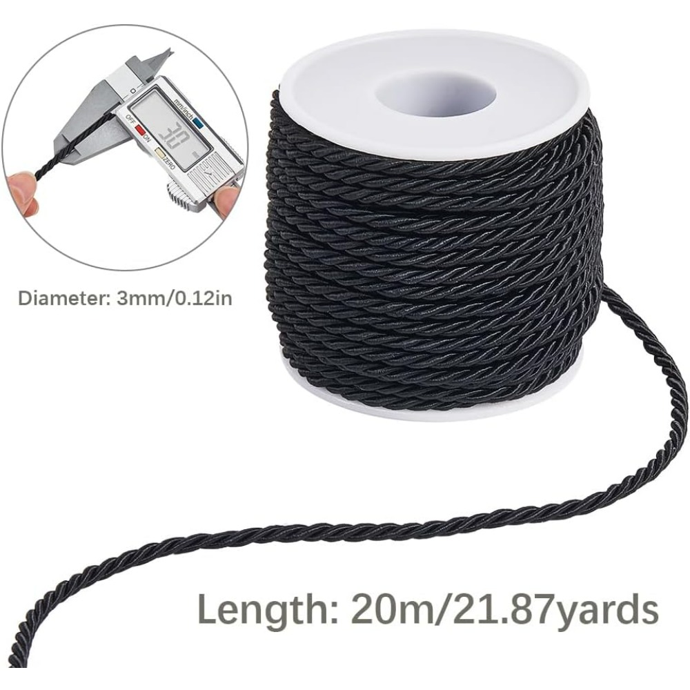 22 Yards 3mm Twisted Cord Deco - Cord Trim Twisted avis et prix