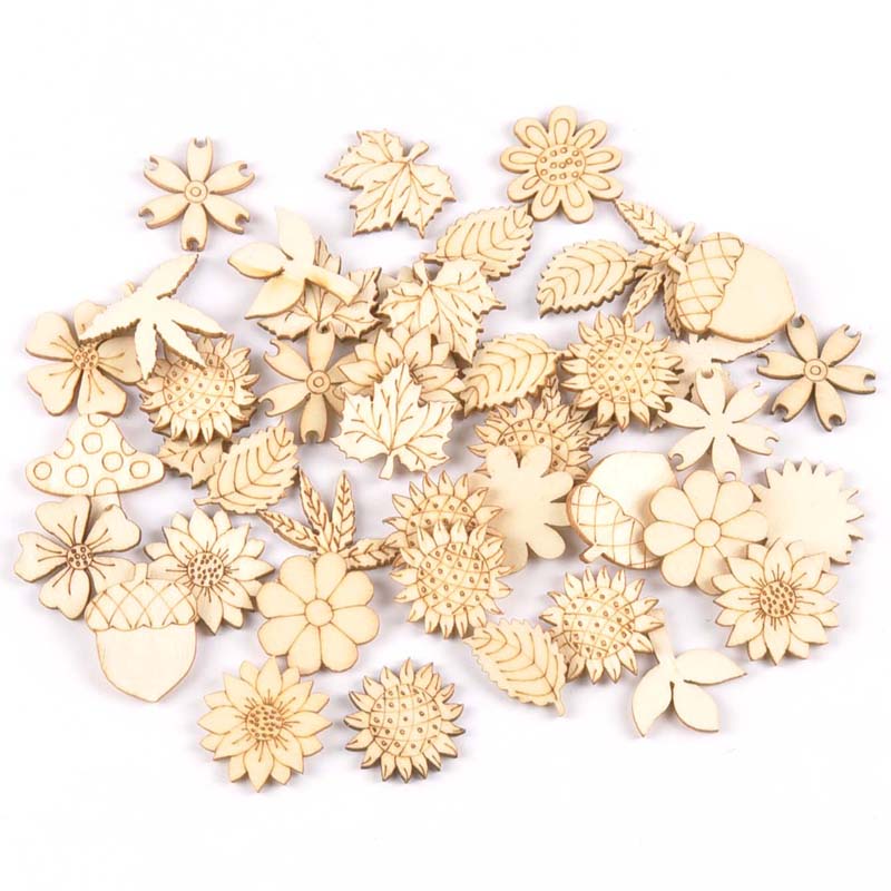 30Pcs 25-30mm Wood DIY Accesso - Embellishments For Scrapbooking avis et prix