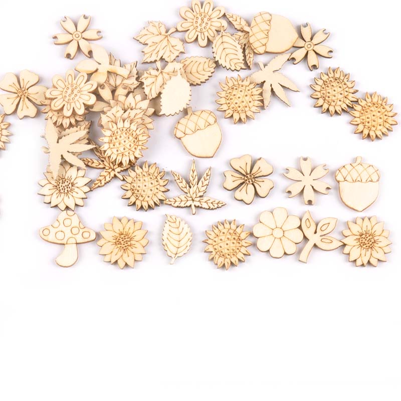 30Pcs 25-30mm Wood DIY Accesso - Embellishments For Scrapbooking avis et prix