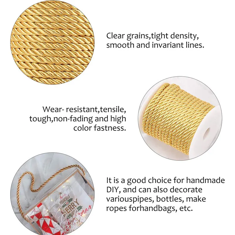 5mm 100yards Twisted Cord Rope - Cord Trim Twisted avis et prix