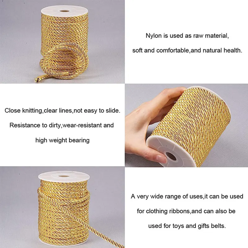 5mm 100yards Twisted Cord Rope - Cord Trim Twisted avis et prix