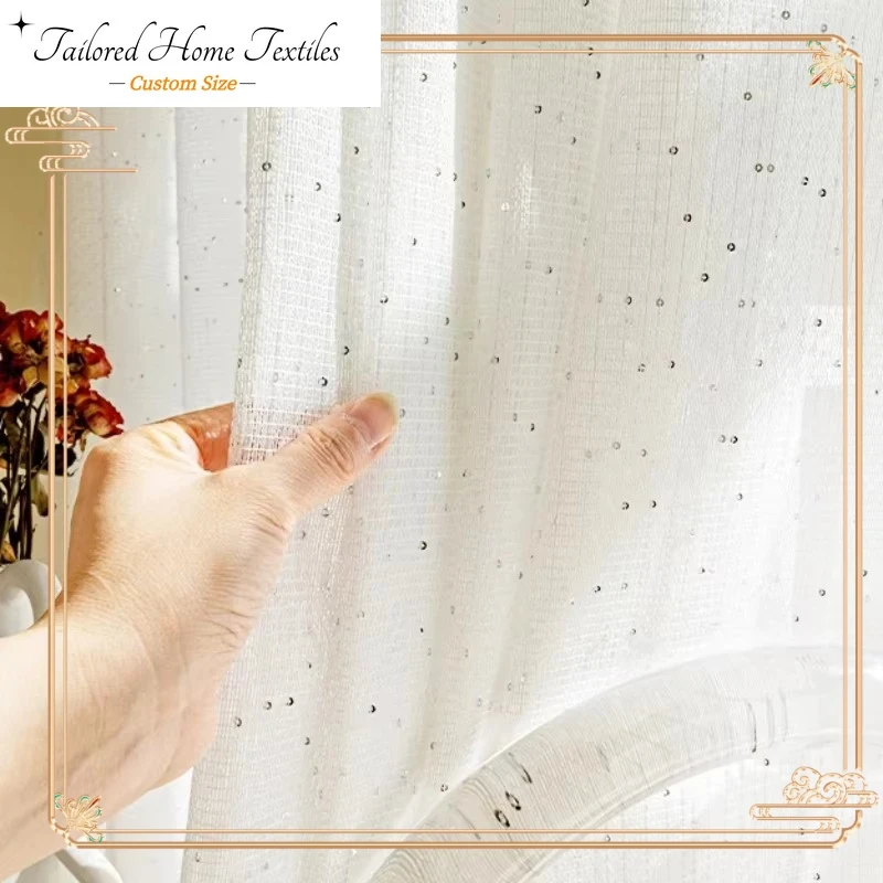 French Sheer Curtains for Livi - Sequin Fabric Panel avis et prix