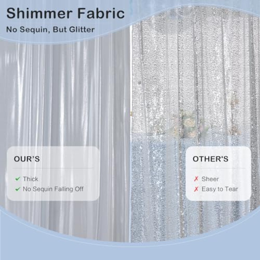 Parties and weddings: silver s - Sequin Fabric Panel avis et prix