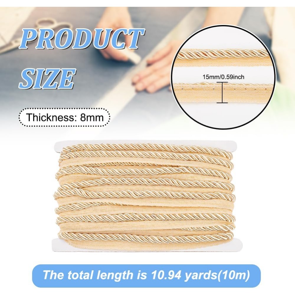 11 Yards Twisted Lip Cord Trim - Cord Trim Twisted avis et prix