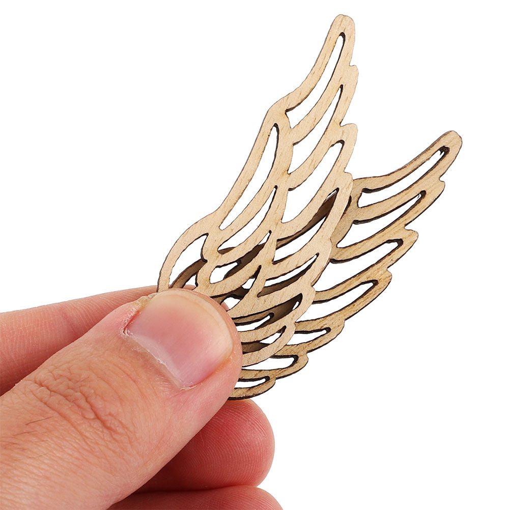 80Pcs Vintage Wooden Angel Win - Christmas Craft Embellishment avis et prix