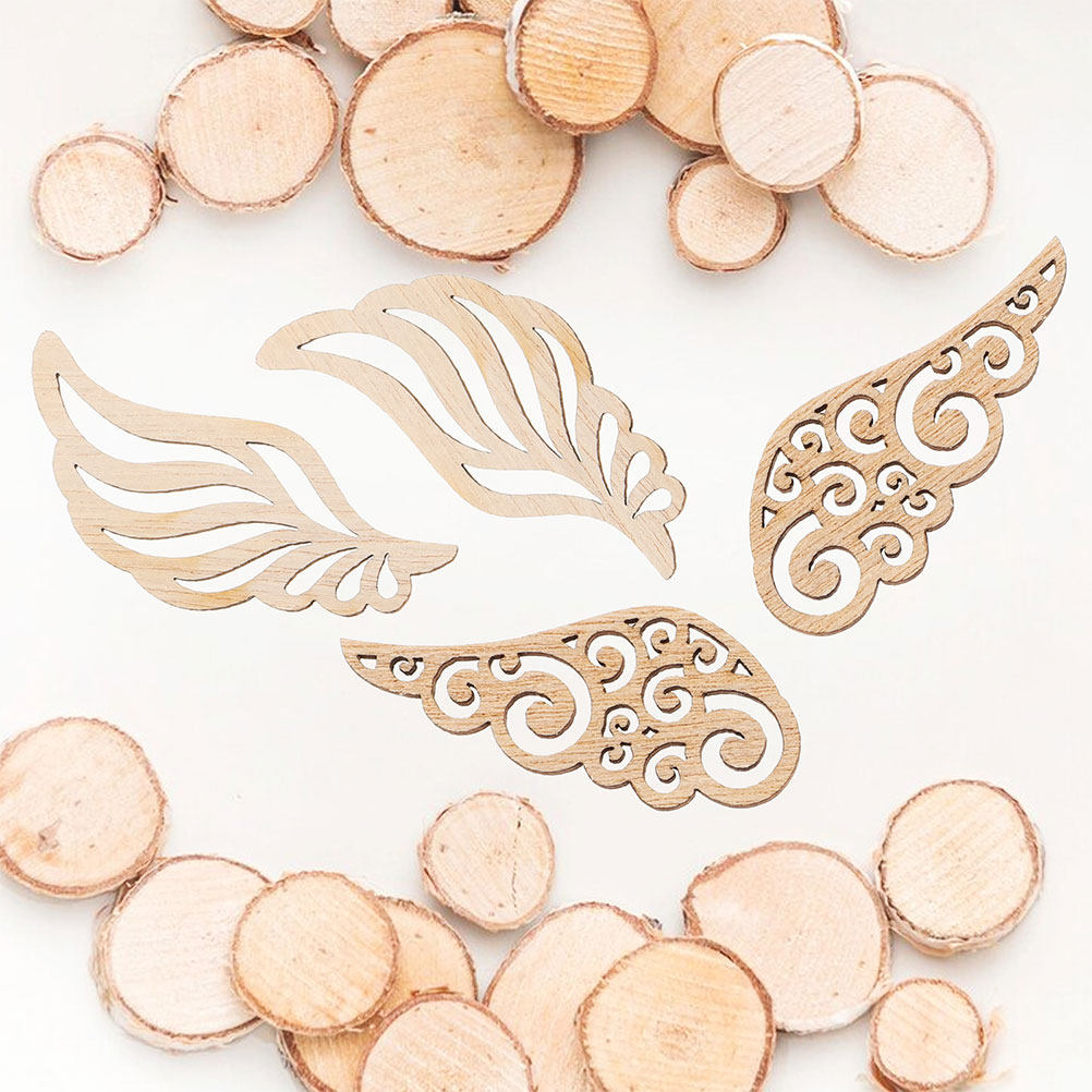 80Pcs Vintage Wooden Angel Win - Christmas Craft Embellishment avis et prix