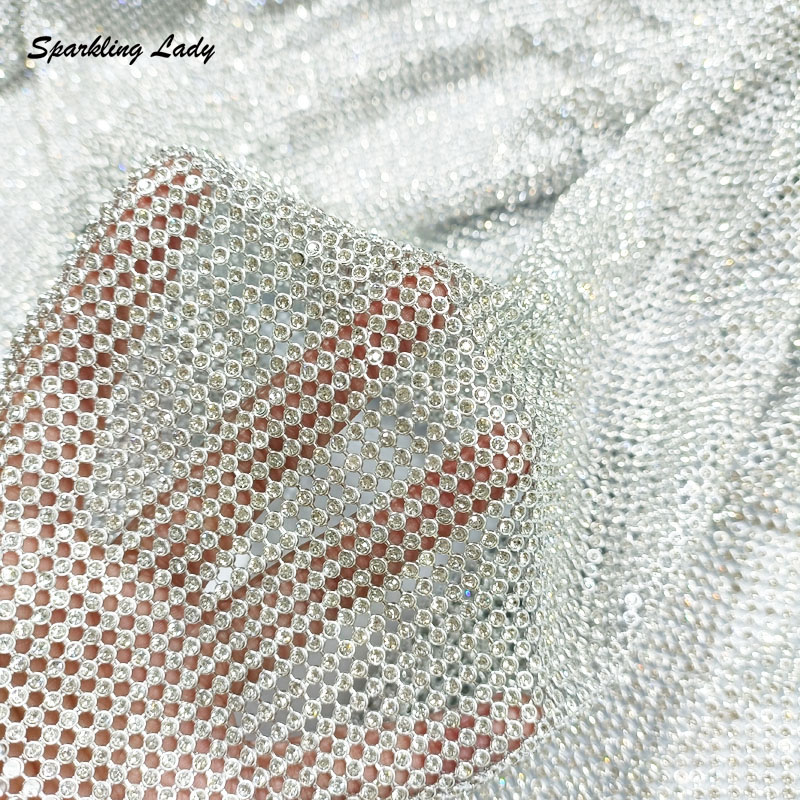 3MM Fashion Metal Rhinestone F - Crystal Mesh Fabric avis et prix