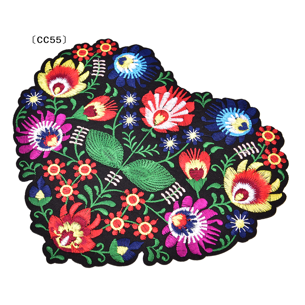 1Pc Heart Shape Flower Embroid - Applique Patch Flower avis et prix
