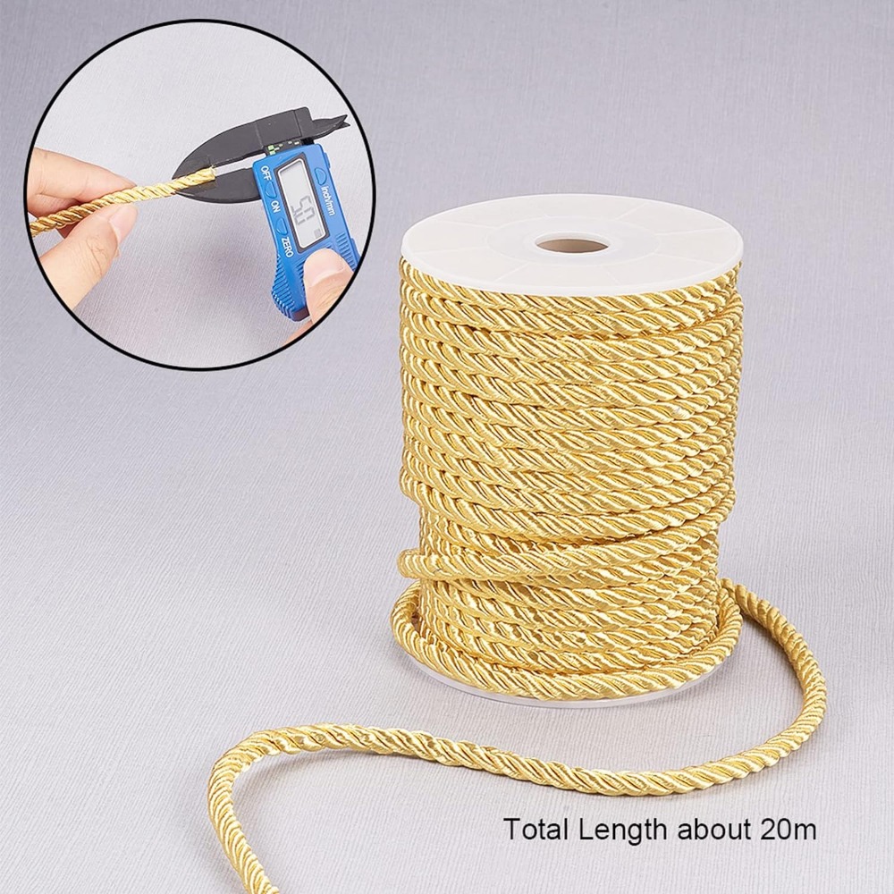 5mm 18 Yards Twisted Gold Rope - Cord Trim Twisted avis et prix