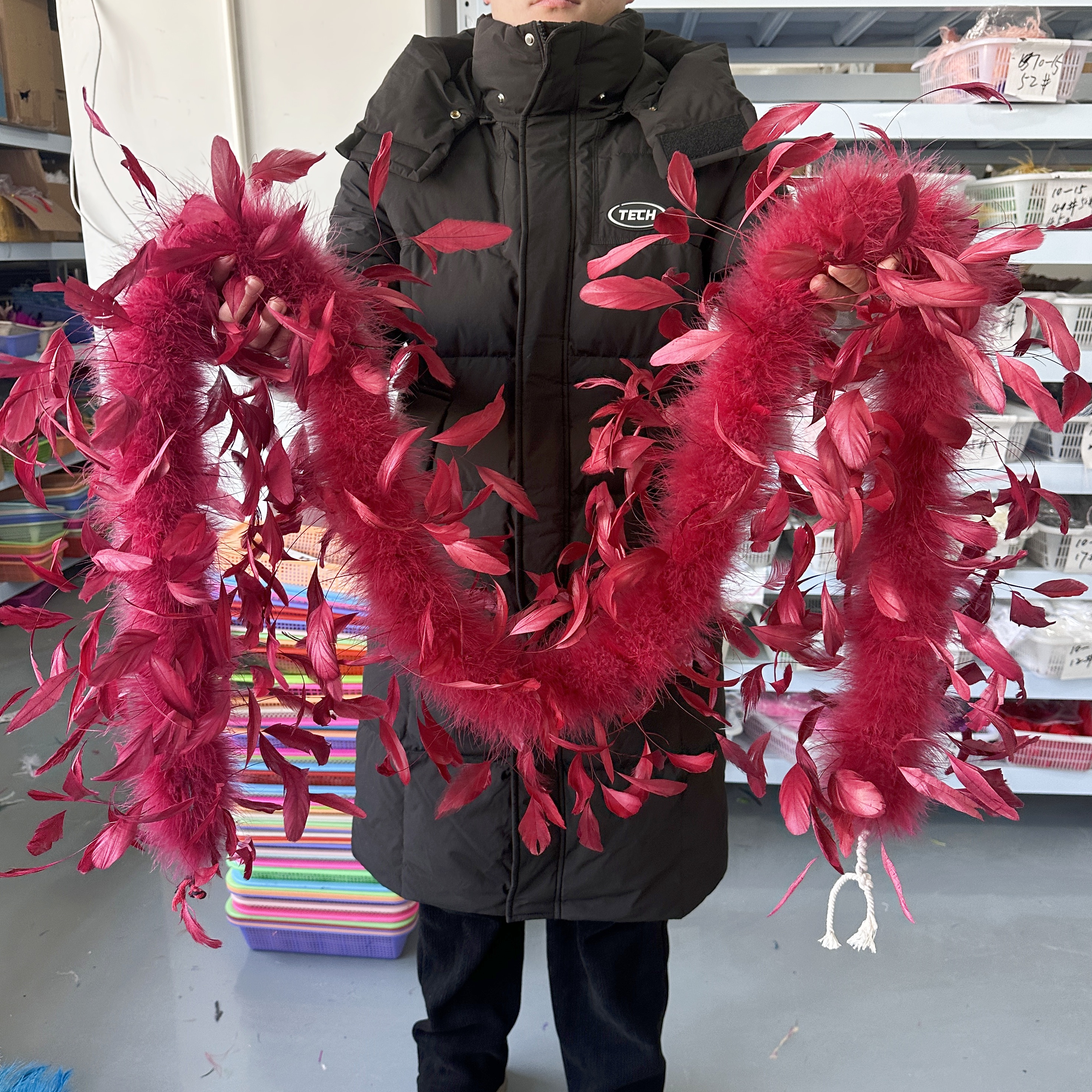 2Meter Burgundy Turkey Marabou - Feather Trim Marabou avis et prix