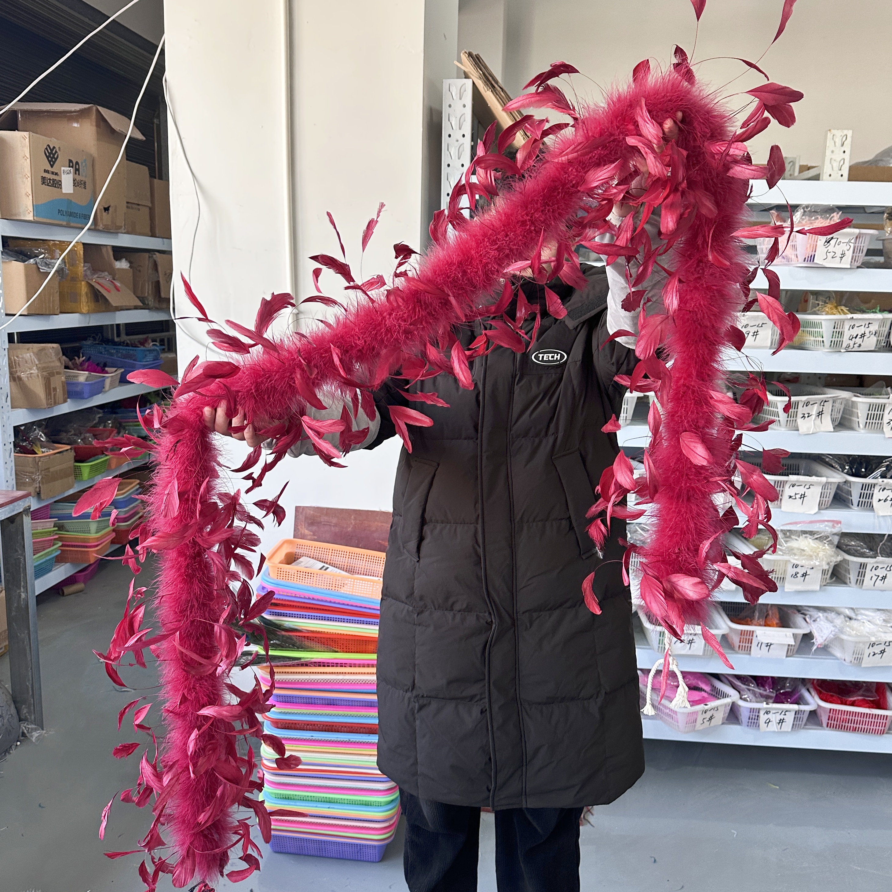 2Meter Burgundy Turkey Marabou - Feather Trim Marabou avis et prix