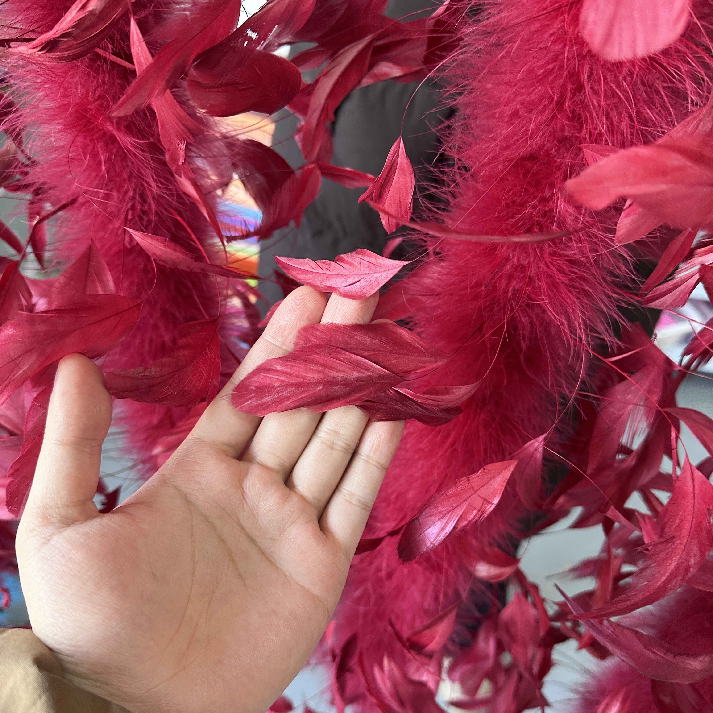 2Meter Burgundy Turkey Marabou - Feather Trim Marabou avis et prix