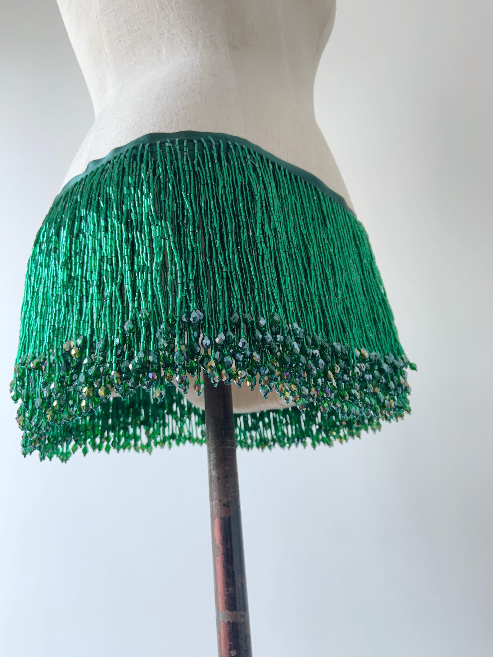 1 Yard Green Bead Fringe Tasse - Beaded Trim Fringe avis et prix
