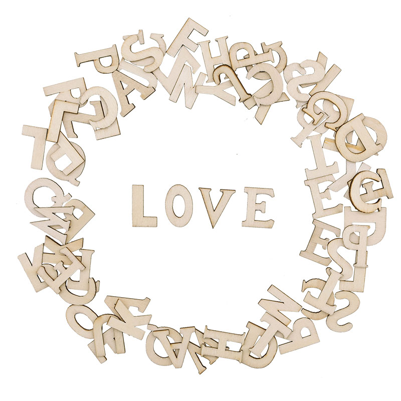 100pcs Letters Wooden Alphabet - Embellishments For Scrapbooking avis et prix