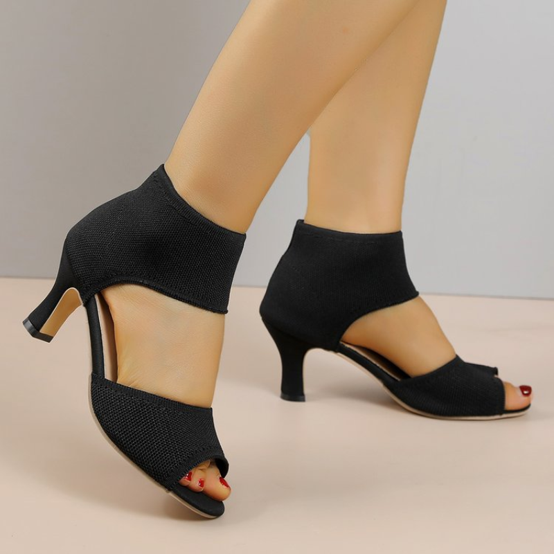 Summer New Peep Toe High Heel  - Embellish Knit avis et prix