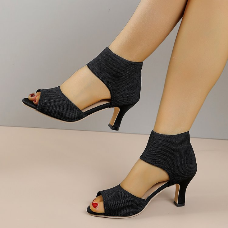 Summer New Peep Toe High Heel  - Embellish Knit avis et prix