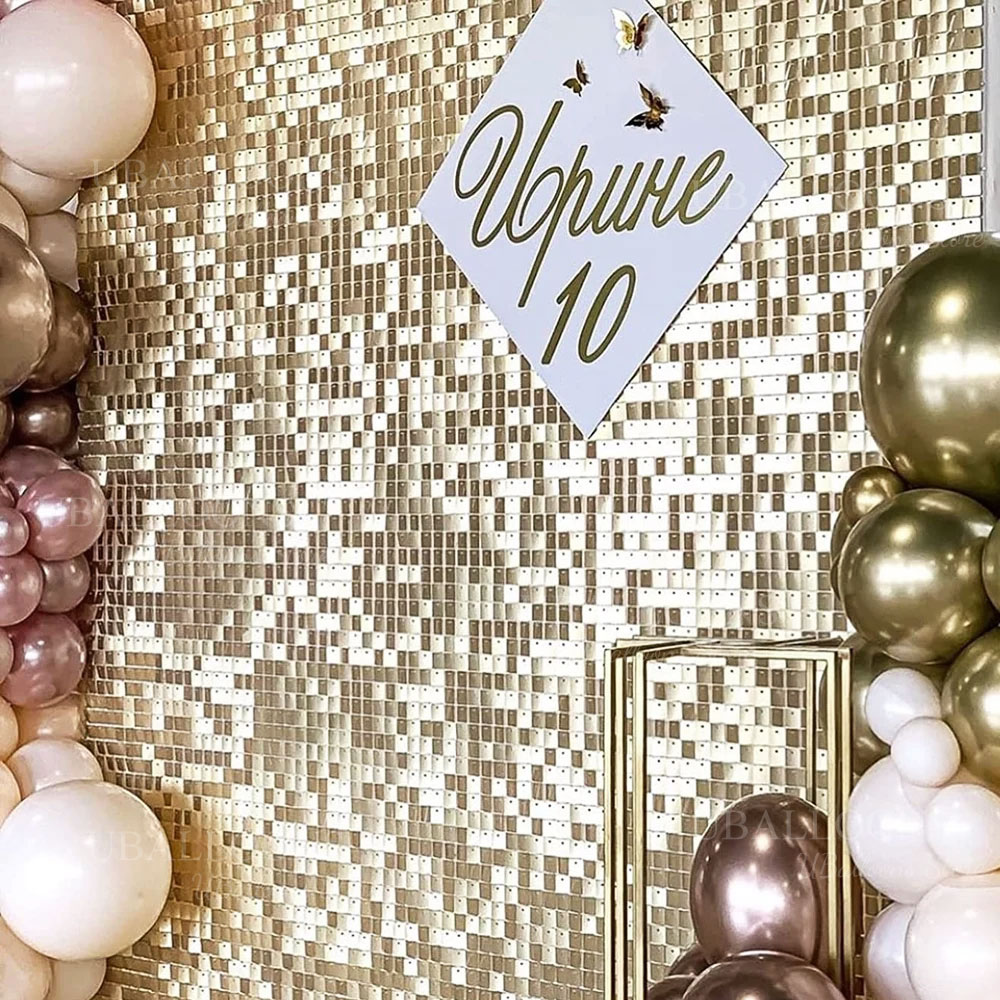 Champagne Gold Shimmer Backdro - Sequin Fabric Panel avis et prix
