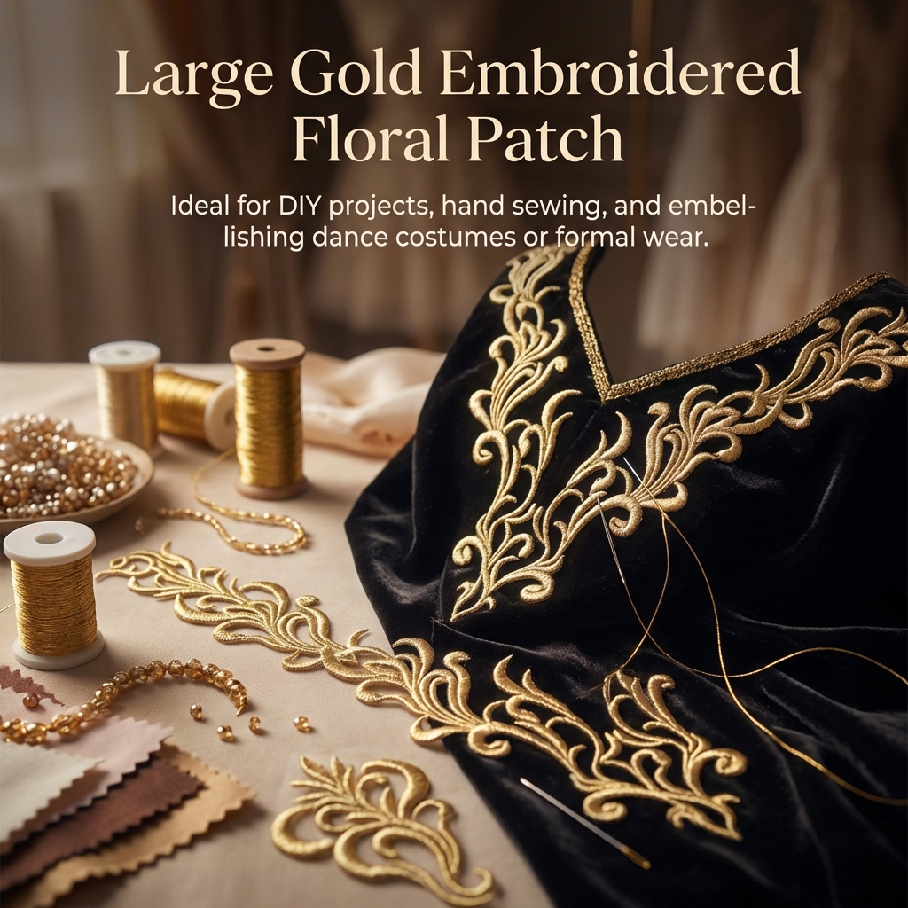 Large Embroidered Collar Flowe - Applique Patch Flower avis et prix