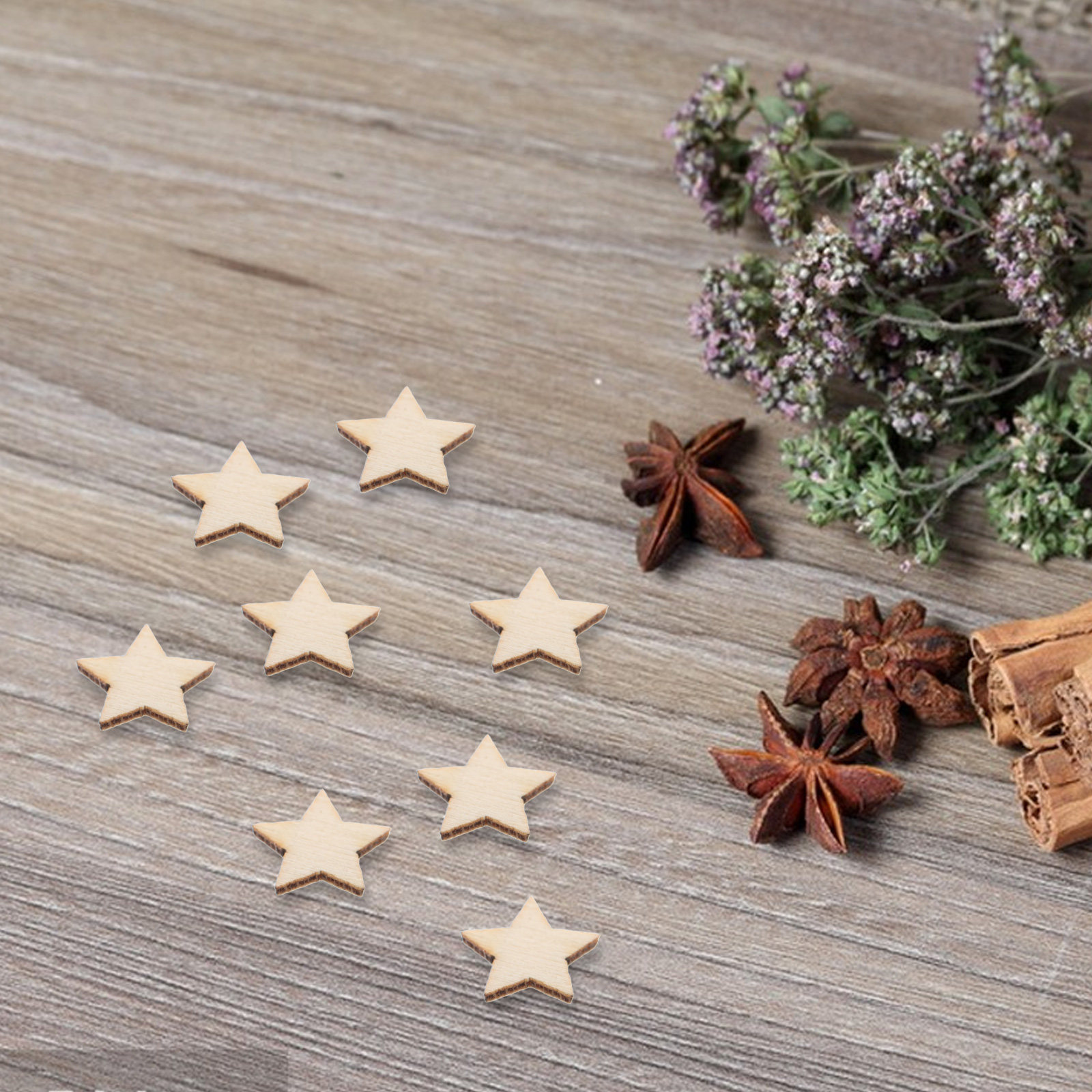 50Pcs Mini Wooden Star Cutouts - Christmas Craft Embellishment avis et prix